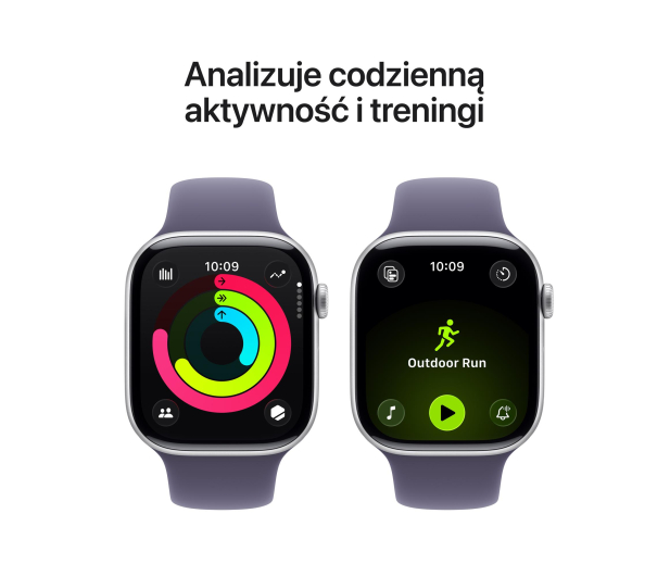 APPLE Watch Series 11 GPS 46mm Aluminiowa koperta (srebrny)/ Sportowy pasek (fioletowy) - rozmiar M/L - 1362410 - zdjęcie 4